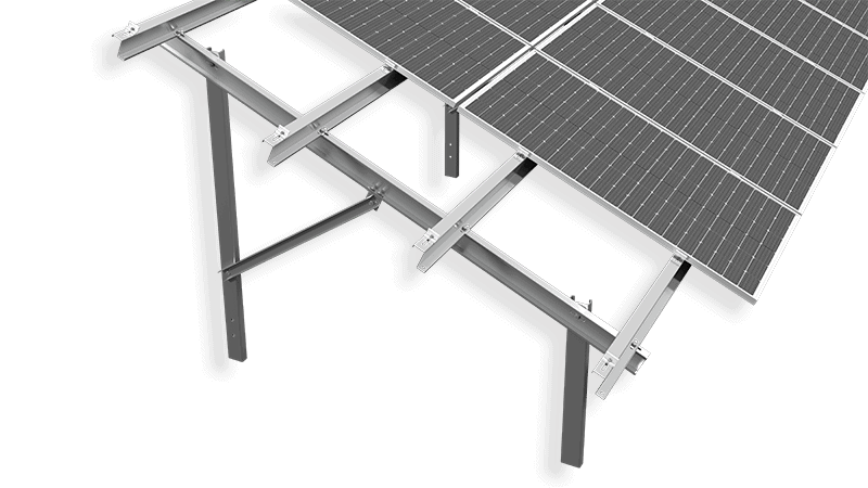 Doppelständer, 2 Module vertikal - Bifazial
